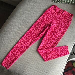 Beach Riot Pink Leopard Print Leggings